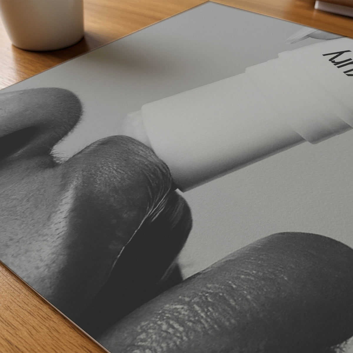Quiet Skin Ritual Poster – närbild på papper