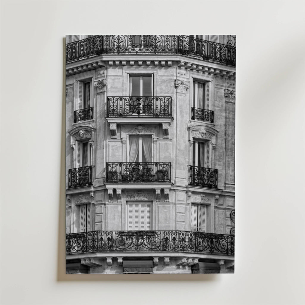 Paris Balcony – stilfullt konsttryck från Bozetto, tryckt på matt finpapper i hög tryckkvalitet