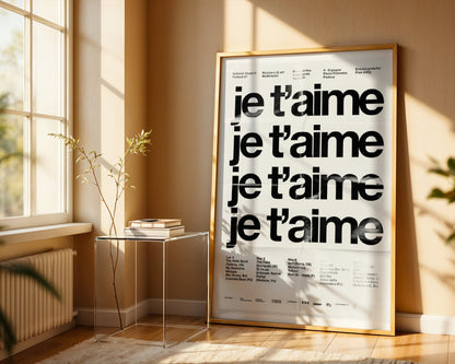 Je T’aime Poster