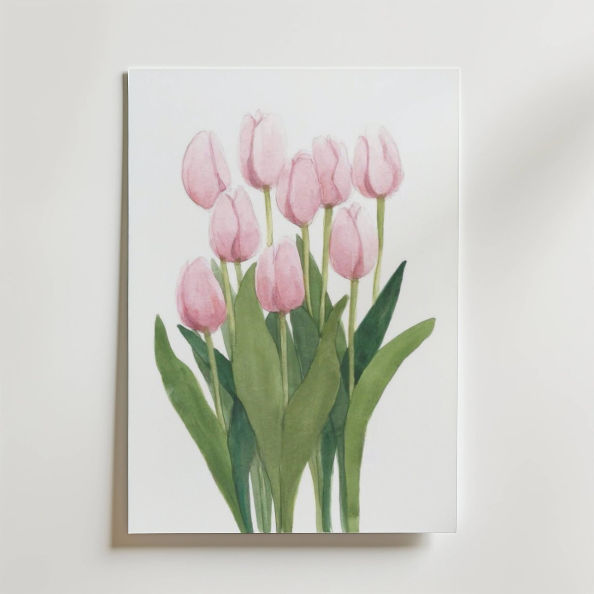 Pink Tulips – stilfullt konsttryck från Bozetto, tryckt på matt finpapper i hög tryckkvalitet