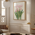 Mockup för Pink Tulips – se hur affischen ser ut inramad på din vägg, Bozetto i hög tryckkvalitet