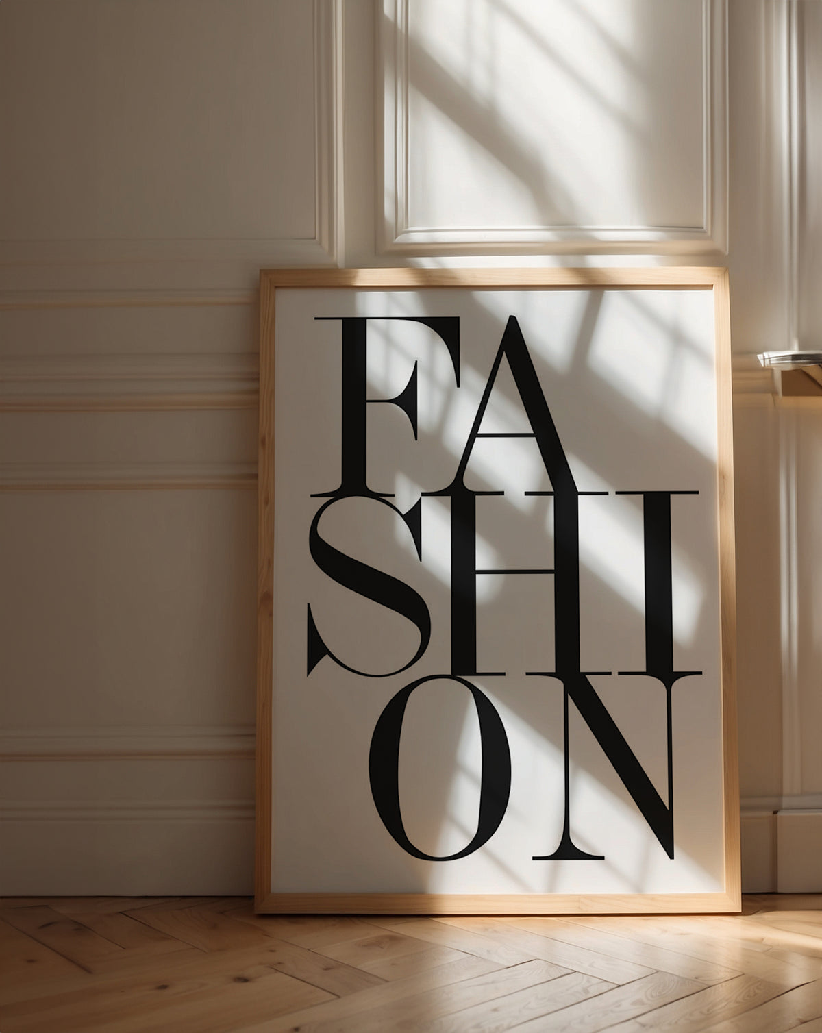 Mockup av Fashion Statement affisch på vägg – köp enkelt hos Bozetto i hög kvalitet