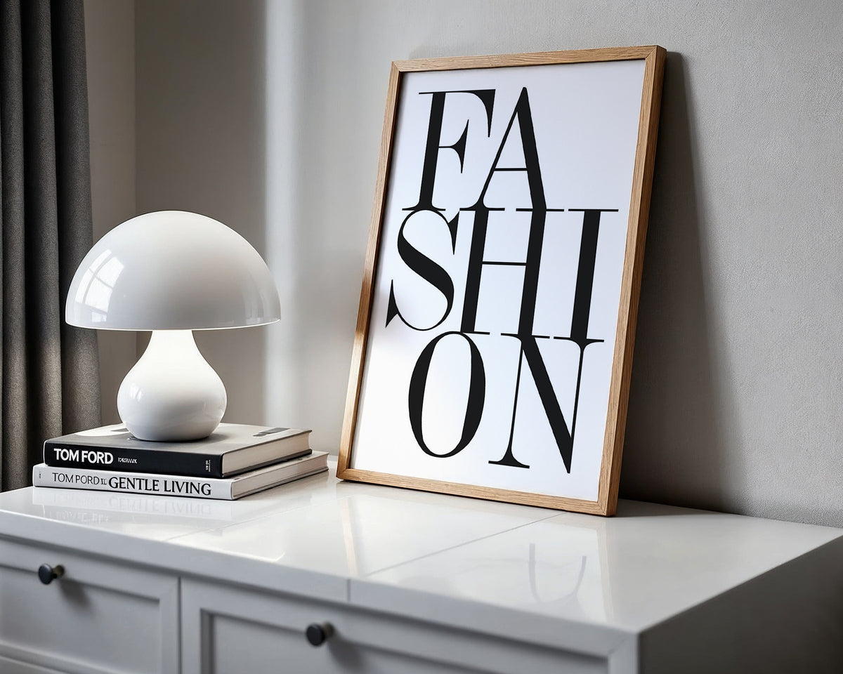 Väggmockup av Fashion Statement affisch på ljus vägg – Bozetto konsttryck – nr 3