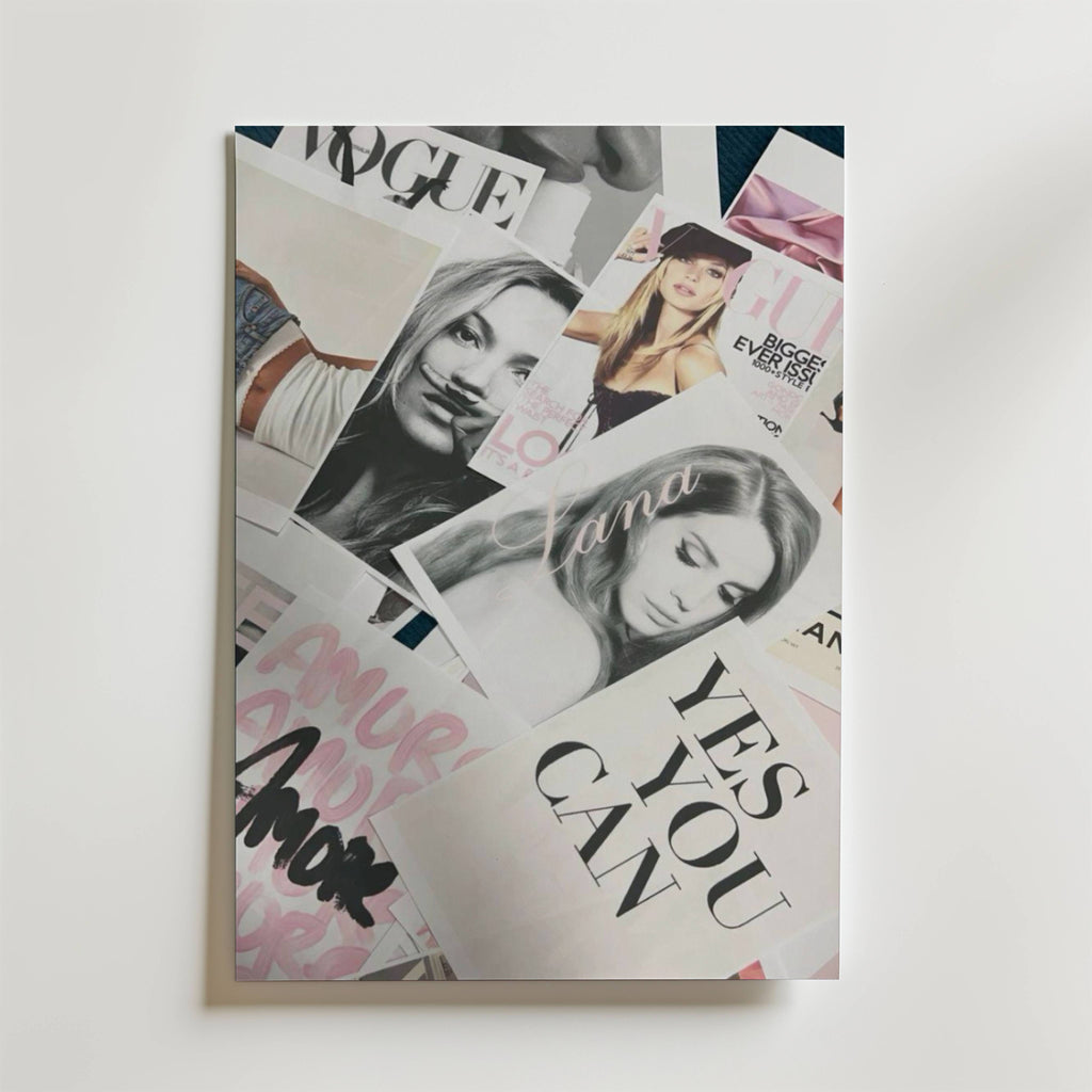 City Muse Collage – stilfullt konsttryck från Bozetto, tryckt på matt finpapper i hög tryckkvalitet