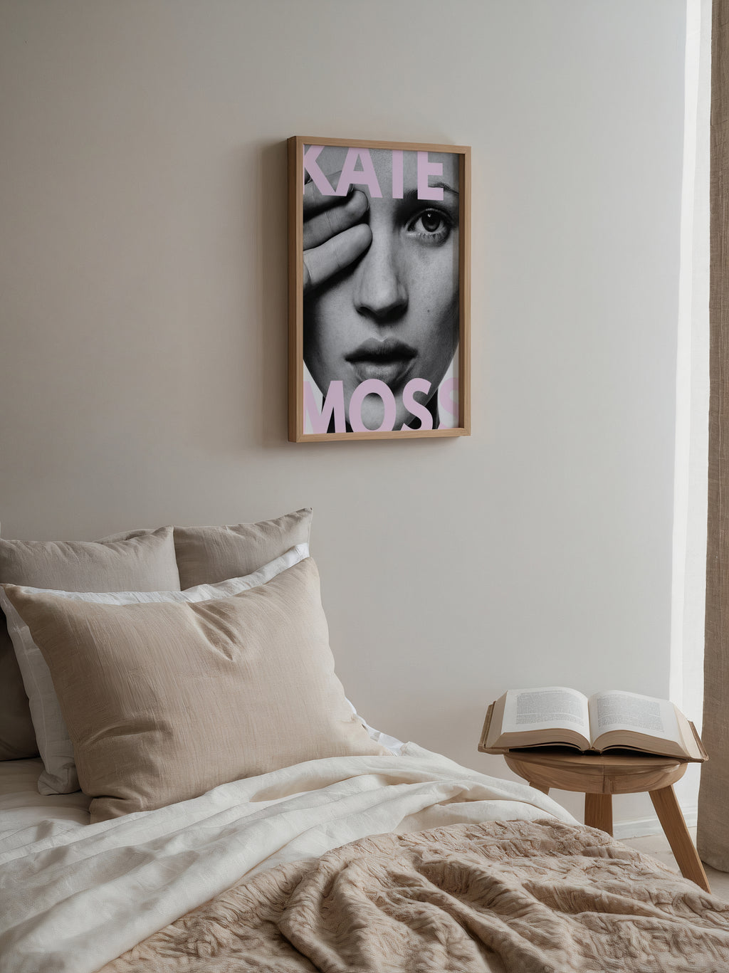 Mockup för Kate Moss – se hur affischen ser ut inramad på din vägg, Bozetto i hög tryckkvalitet