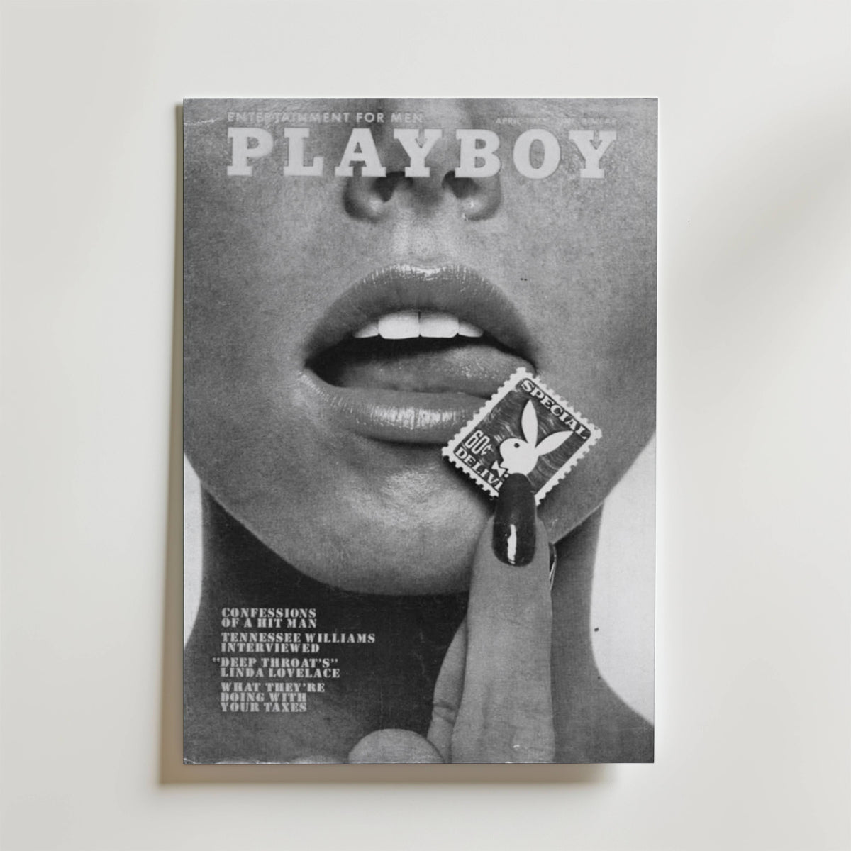Playboy Lips – stilfullt konsttryck från Bozetto, tryckt på matt finpapper i hög tryckkvalitet