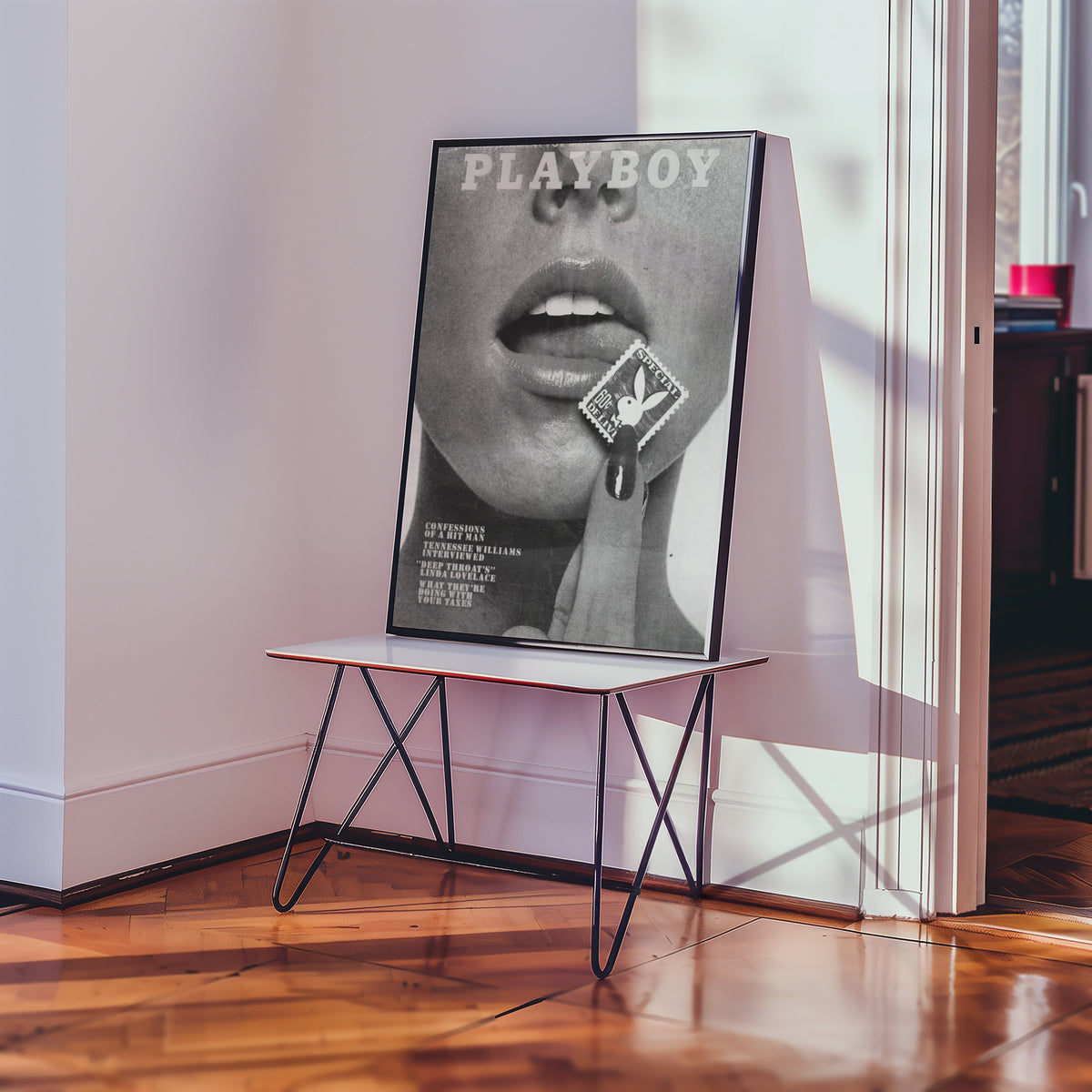 Mockup för Playboy Lips – se hur affischen ser ut inramad på din vägg, Bozetto i hög tryckkvalitet