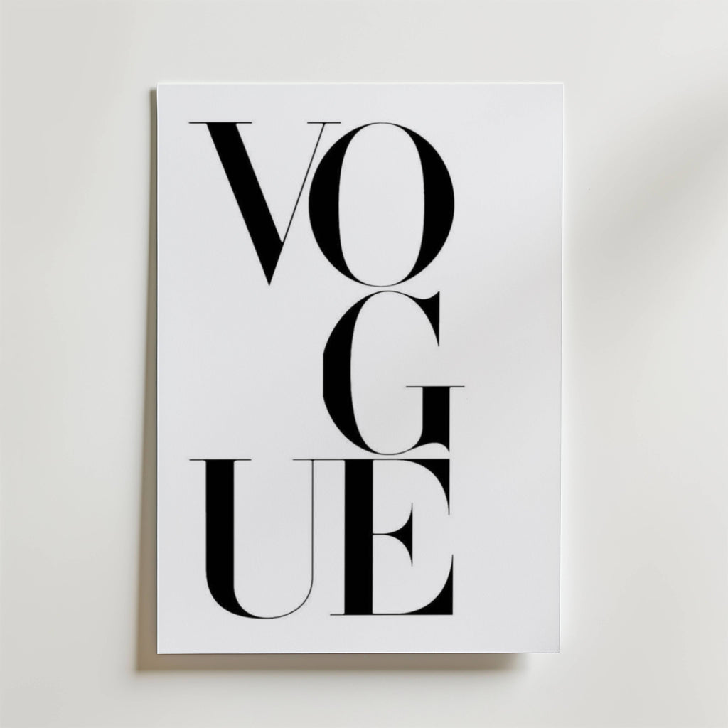 Vogue Letters – stilfullt konsttryck från Bozetto, tryckt på matt finpapper i hög tryckkvalitet