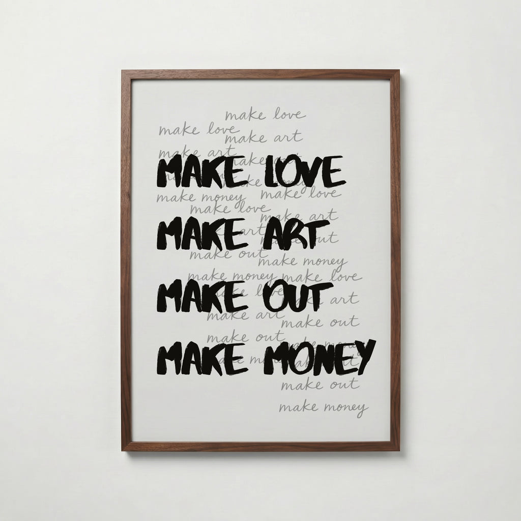Bold Brush Manifesto Poster – valnötsram