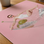 Martini Pool Poster – närbild på papper