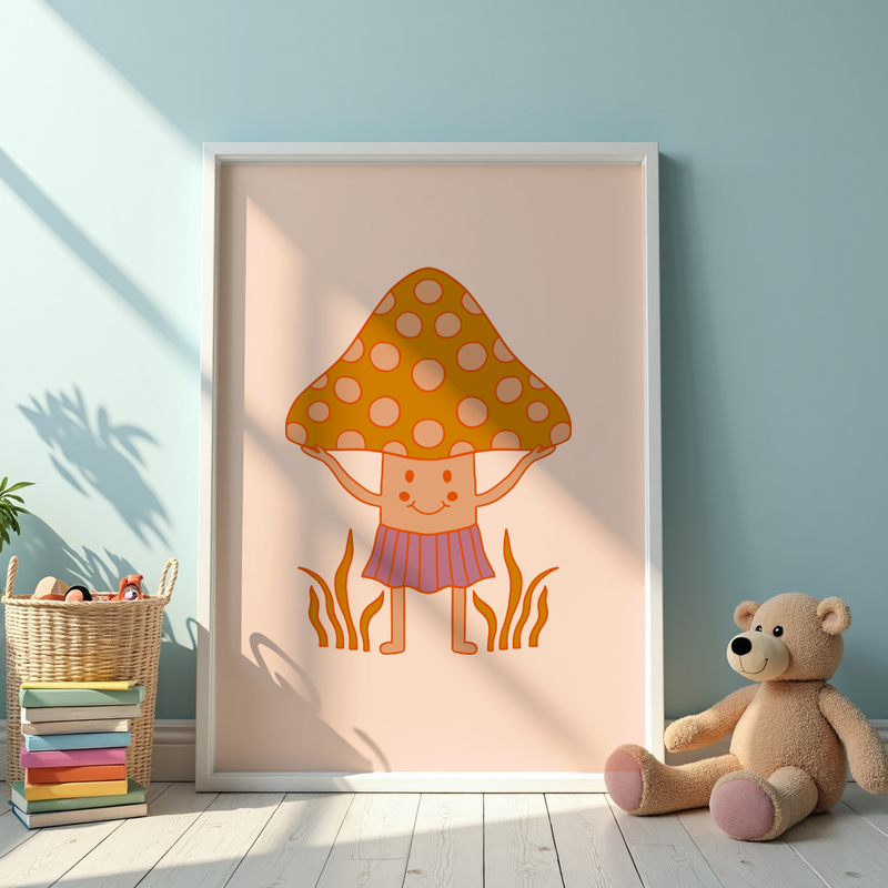 Mushroom Kid Poster