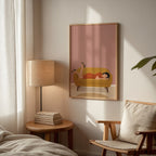 Mustard Repose Poster med svart ram