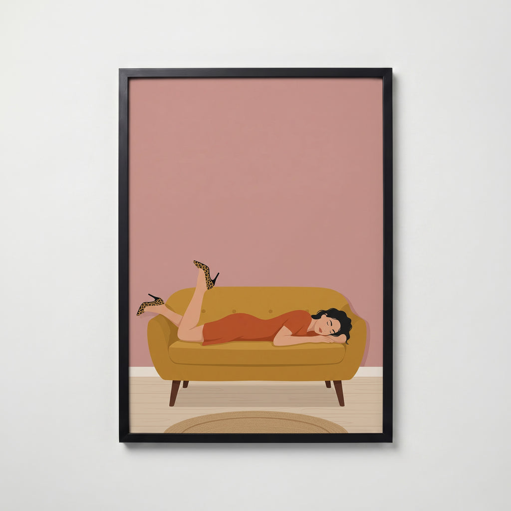 Mustard Repose Poster i hemmiljö