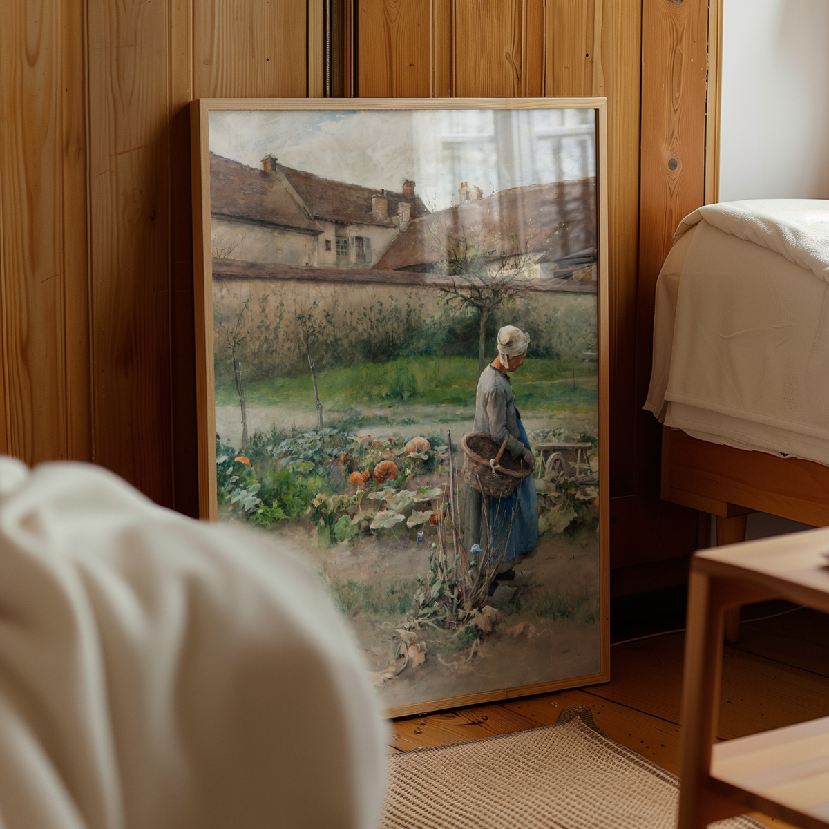Carl Larsson October poster visad rakt fram – Bozetto affisch i hög tryckkvalitet