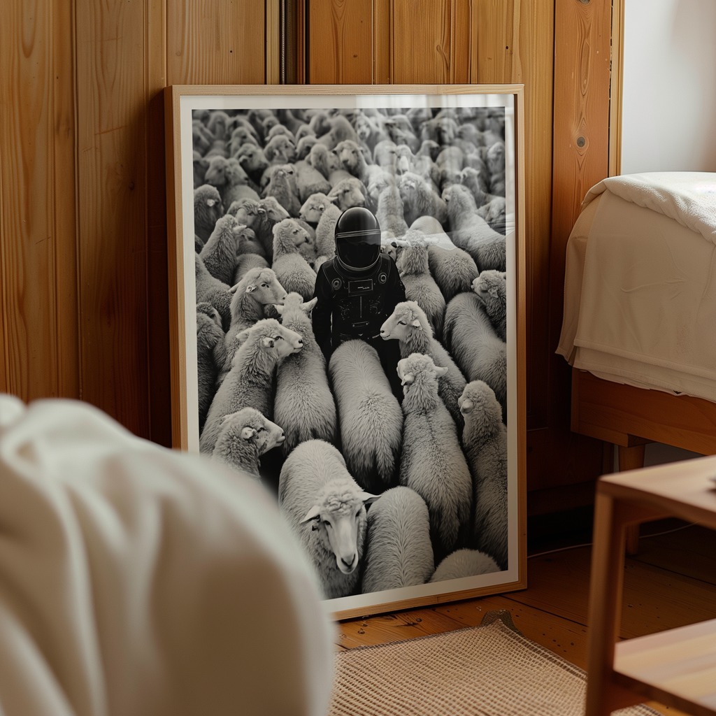 Alone in the Crowd poster visad rakt fram – Bozetto affisch i hög tryckkvalitet i hög tryckkvalitet