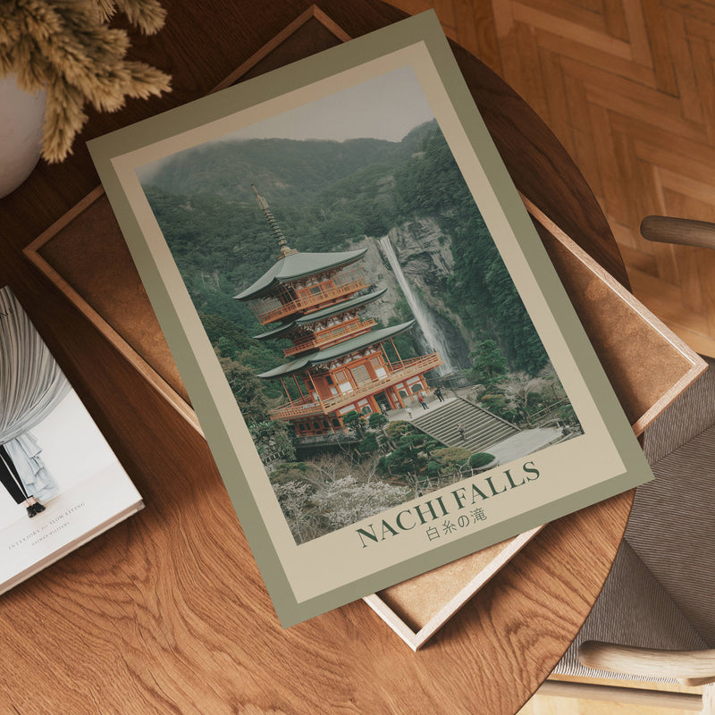 Nachi Falls Japanese Waterfall Poster