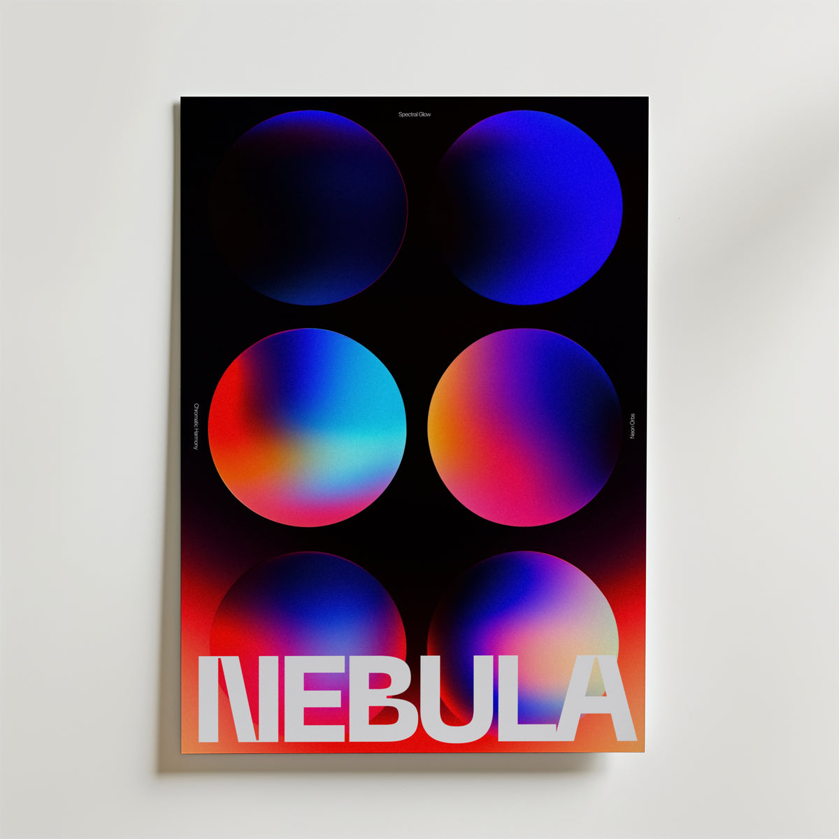 Nebula Color Study – stilfullt konsttryck från Bozetto, tryckt på matt finpapper