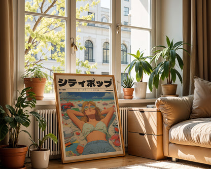 Neon Beach Dreams Poster