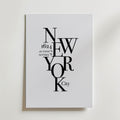 New York Coordinates Poster – canvas utan passepartout