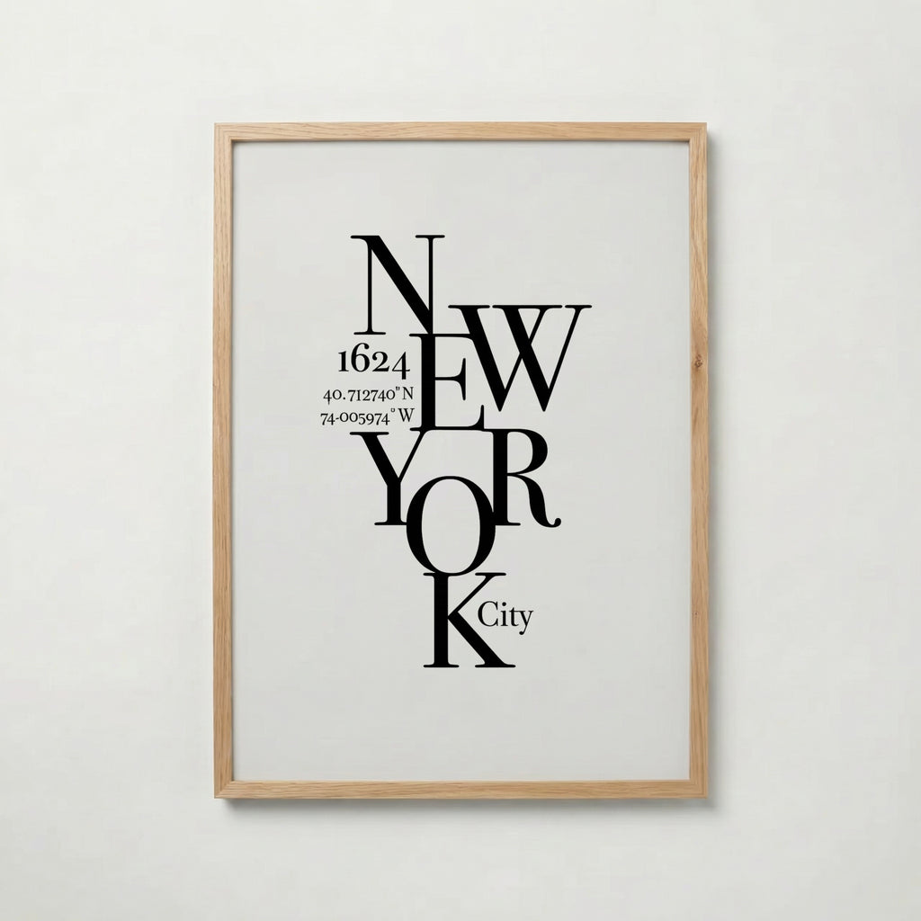New York Coordinates Poster – ekram