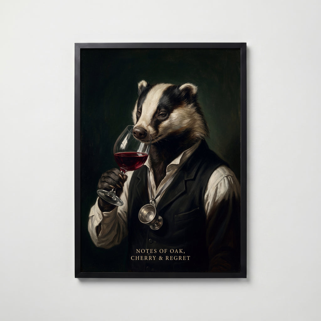 Notes of Oak, Cherry & Regret Poster – svart ram