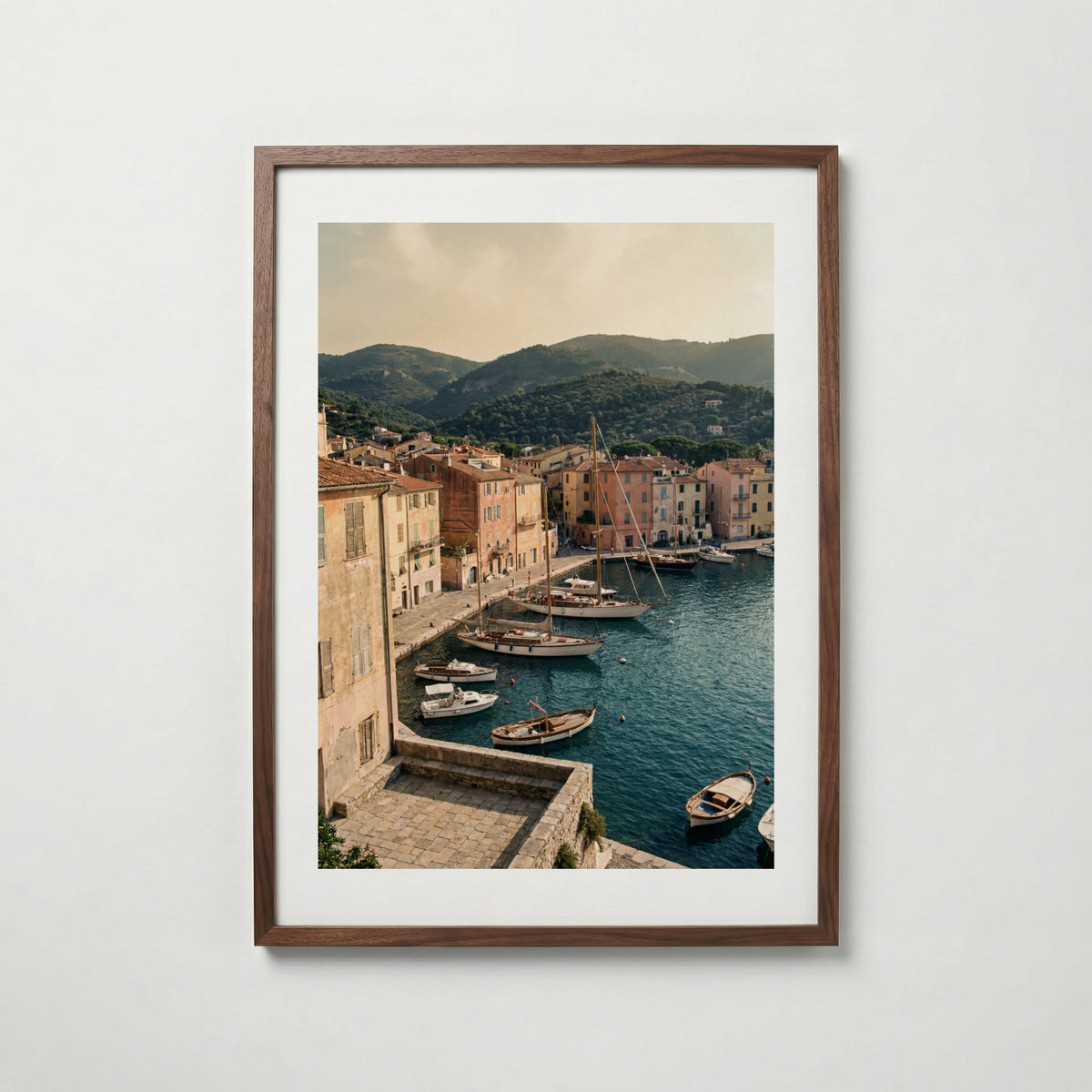 Mediterranean Port Elegance poster visad rakt fram – Bozetto affisch i hög tryckkvalitet
