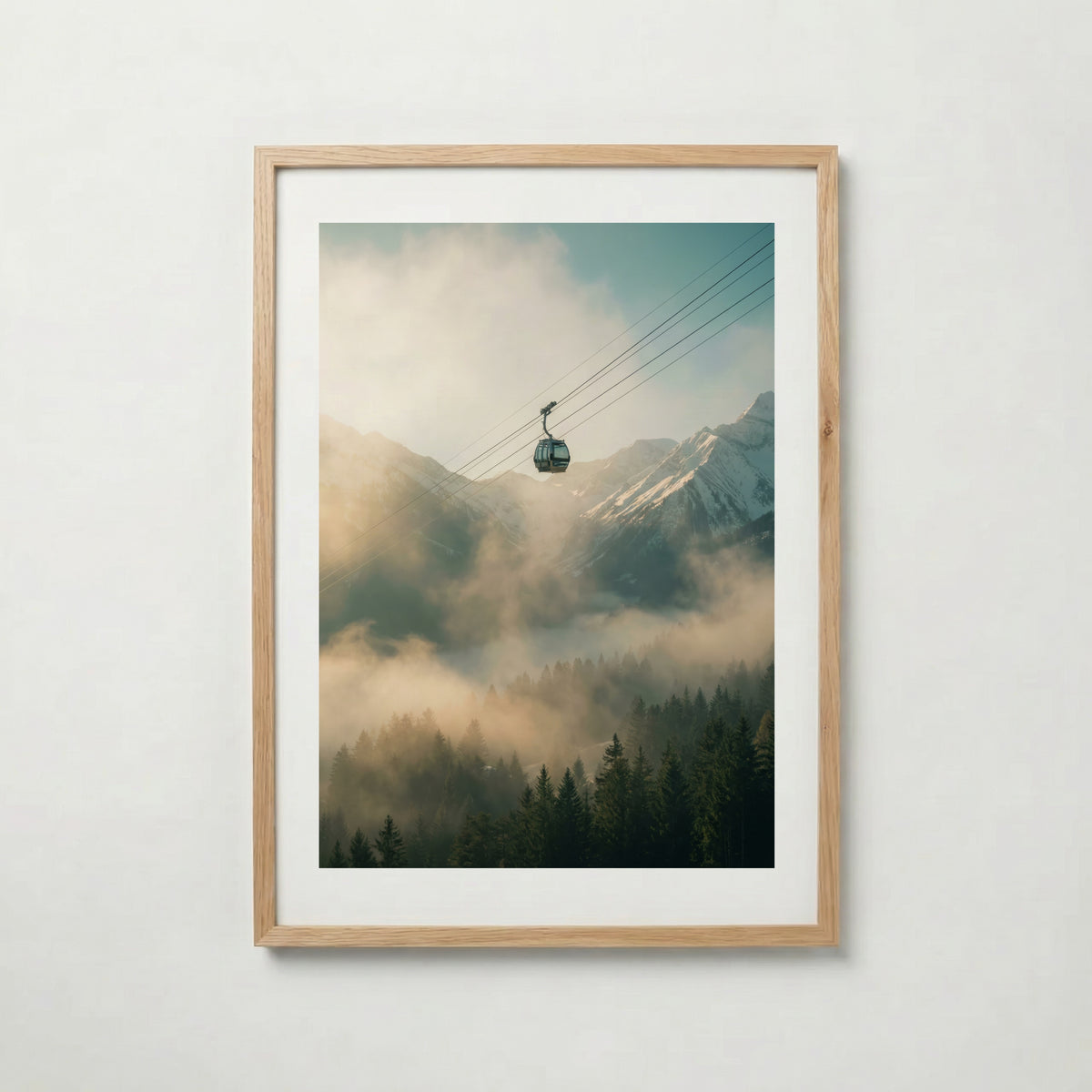 Alpine Mist Ascent poster visad rakt fram – Bozetto affisch i hög tryckkvalitet i hög tryckkvalitet