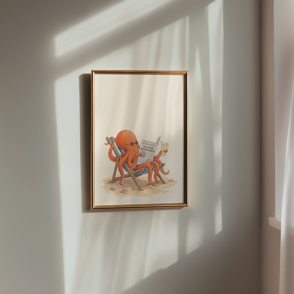 Octopus on Holiday Poster – i rum 3