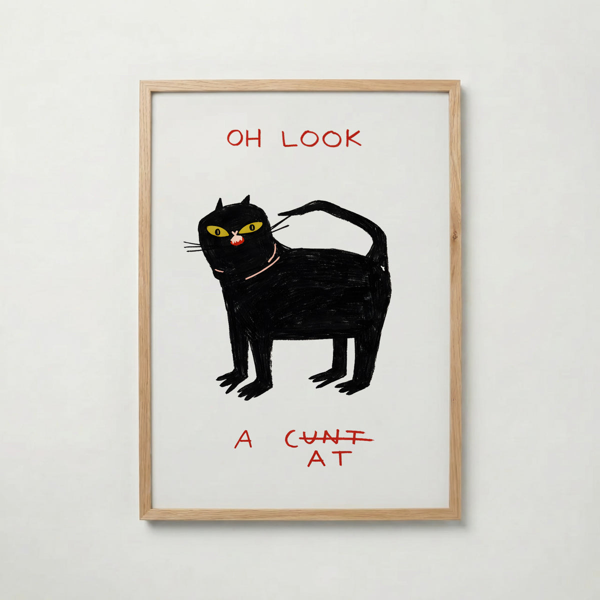 Oh Look Cat – stilfullt konsttryck från Bozetto, tryckt på matt finpapper i hög tryckkvalitet