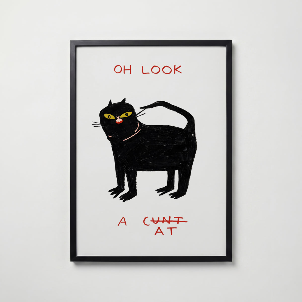 Oh Look Cat poster visad rakt fram – Bozetto affisch i hög tryckkvalitet i hög tryckkvalitet
