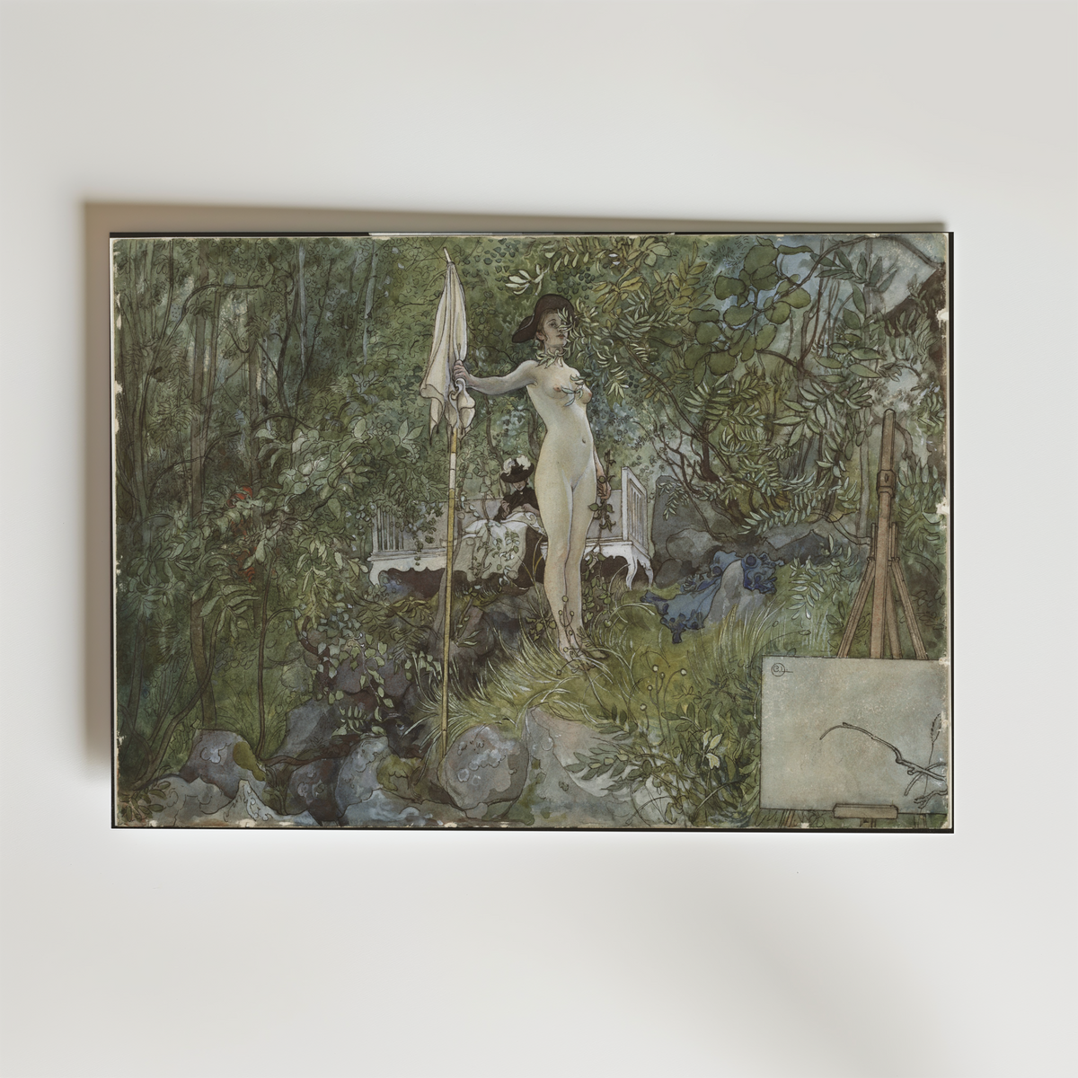 Carl Larsson Open-Air Studio – stilfullt konsttryck från Bozetto, tryckt på matt finpapper