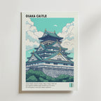 Osaka Castle – stilfullt konsttryck från Bozetto, tryckt på matt finpapper i hög tryckkvalitet