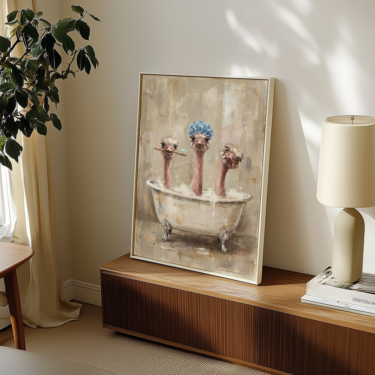 Ostrich Bath Club Poster – i rum 3