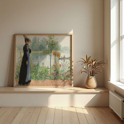 Carl Larsson Karin by the shore Poster