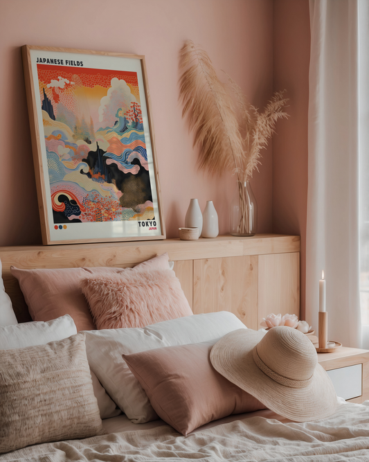 Japanese Fields Poster