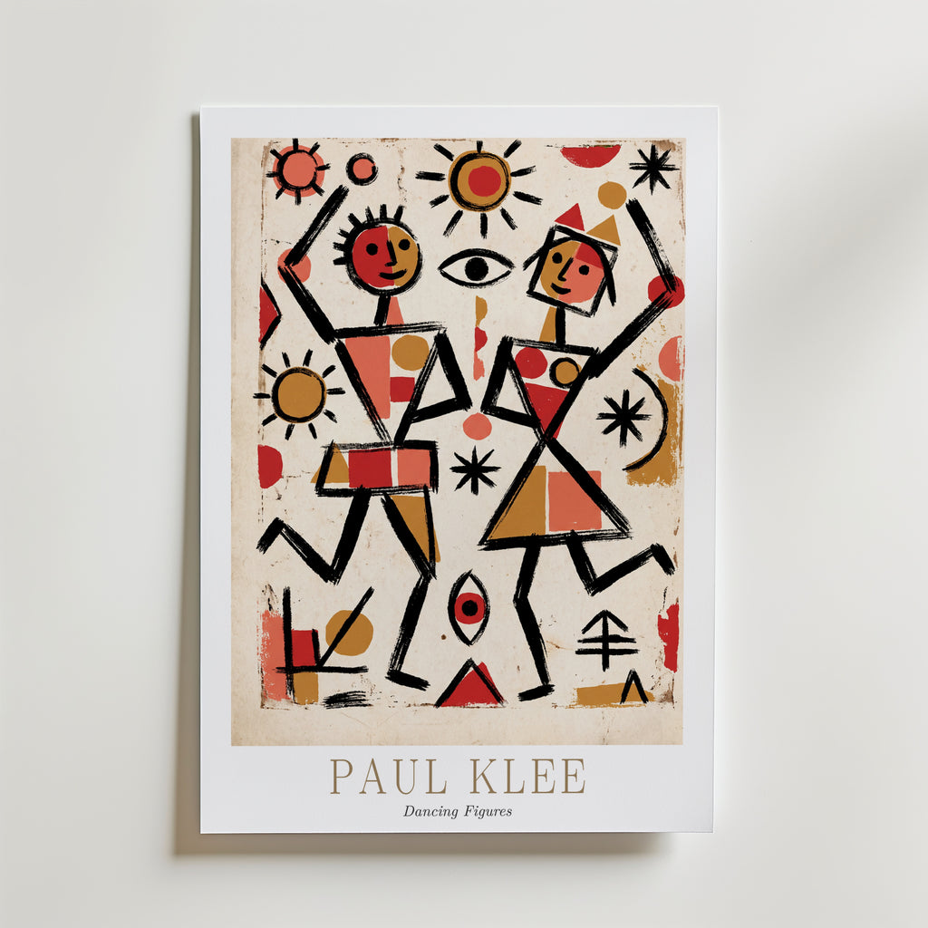 Paul Klee Dancing Figures Poster – med passepartout