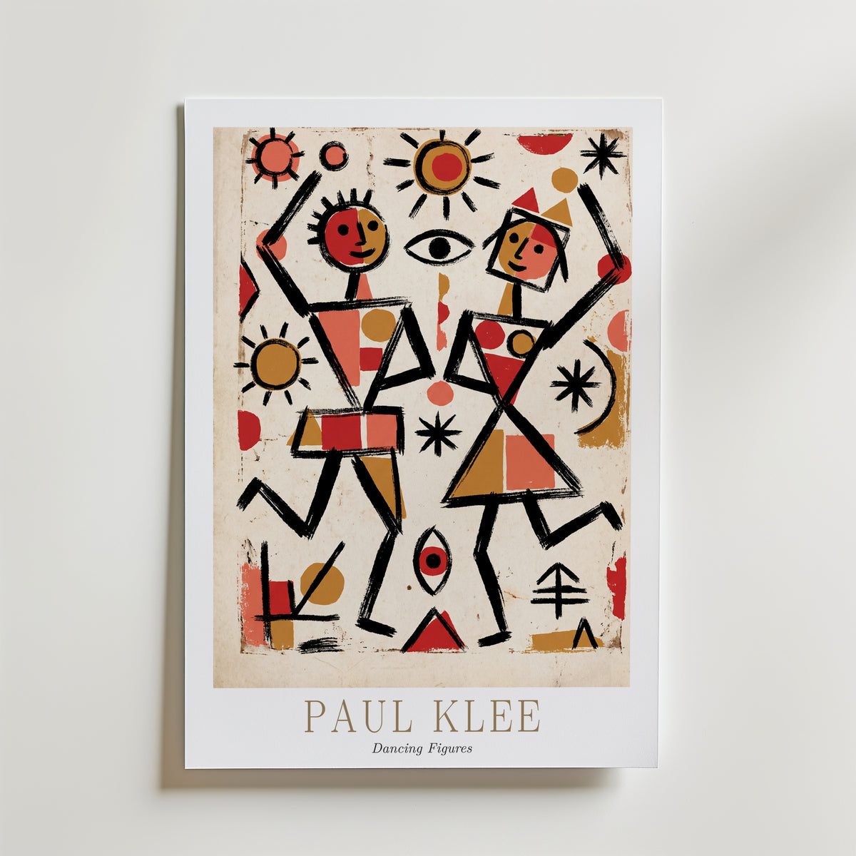 Paul Klee Dancing Figures Poster – med passepartout