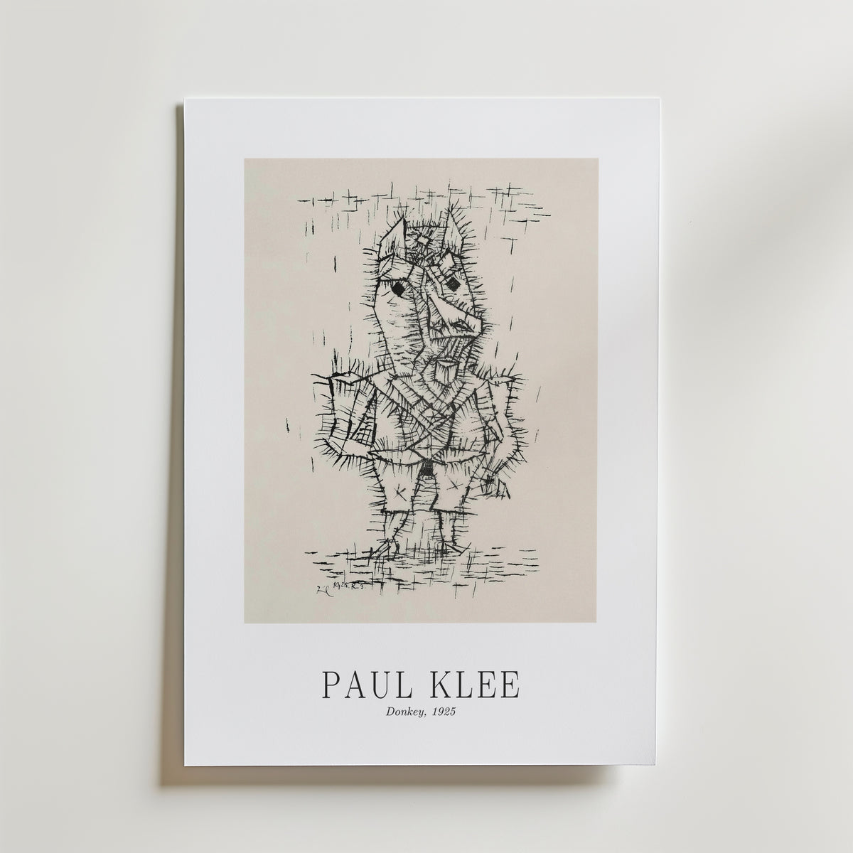 Paul Klee Donkey 1925 Poster – med passepartout