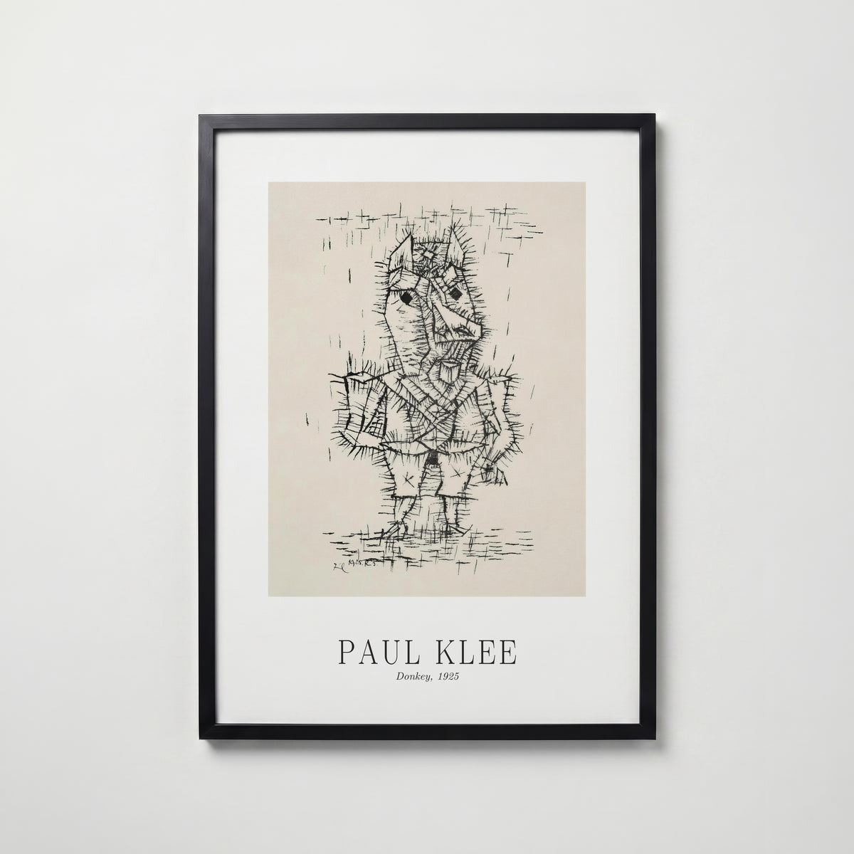 Paul Klee Donkey 1925 Poster – svart ram