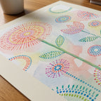Paul Klee Dotted Garden Poster – närbild på papper