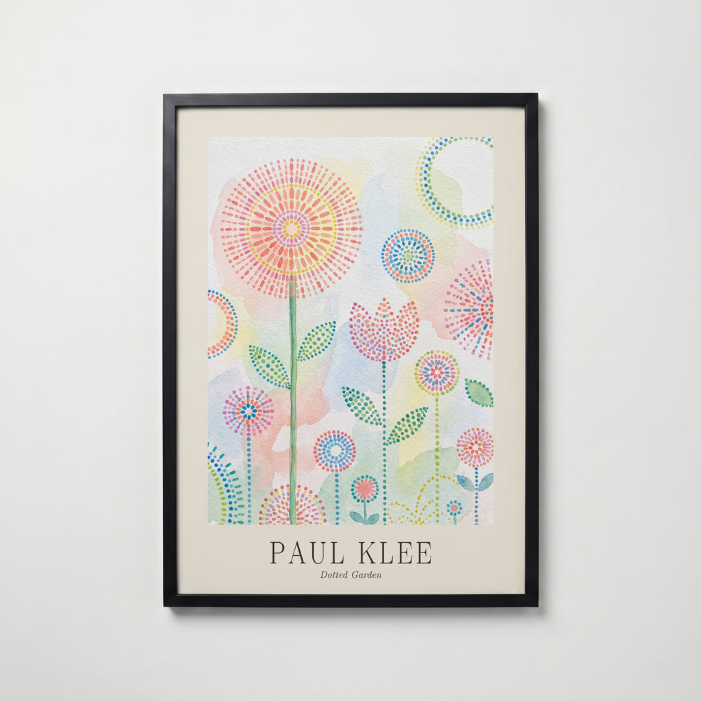 Paul Klee Dotted Garden Poster – svart ram