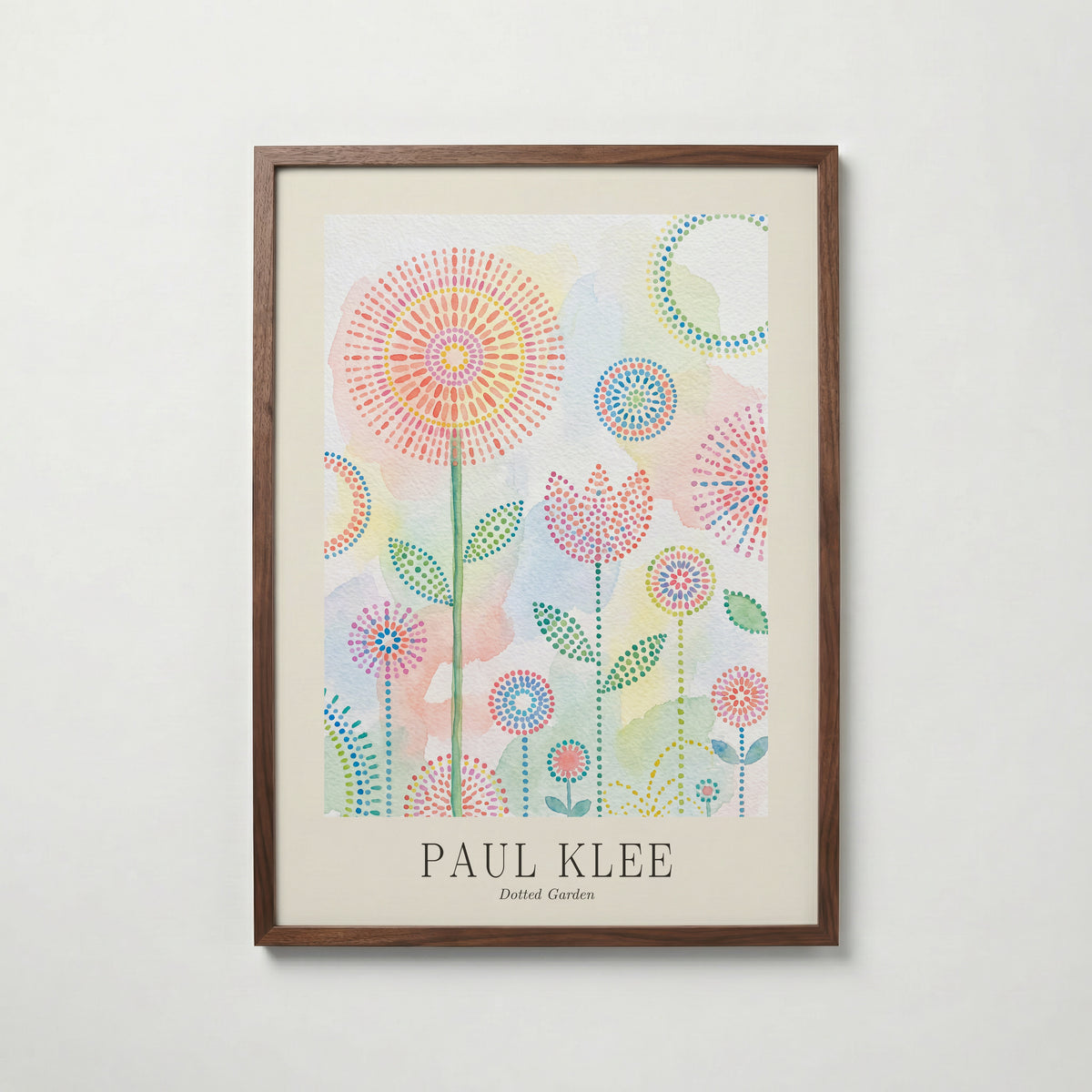 Paul Klee Dotted Garden Poster – valnötsram