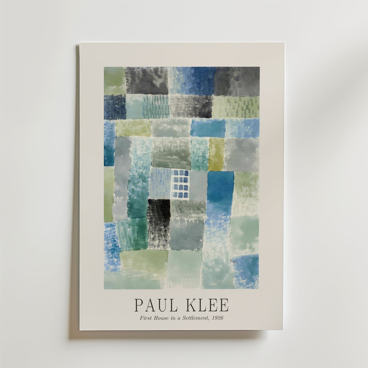 Paul Klee First House in a Settlement 1926 Poster – med passepartout