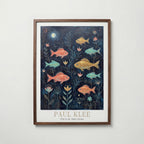 Paul Klee Fish in the Night Garden Poster – valnötsram