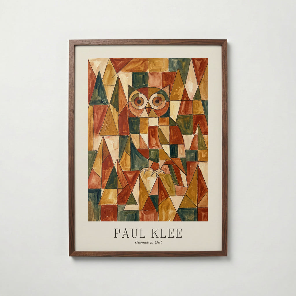 Paul Klee Geometric Owl Poster – valnötsram