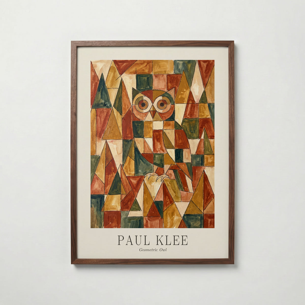 Paul Klee Geometric Owl Poster – valnötsram