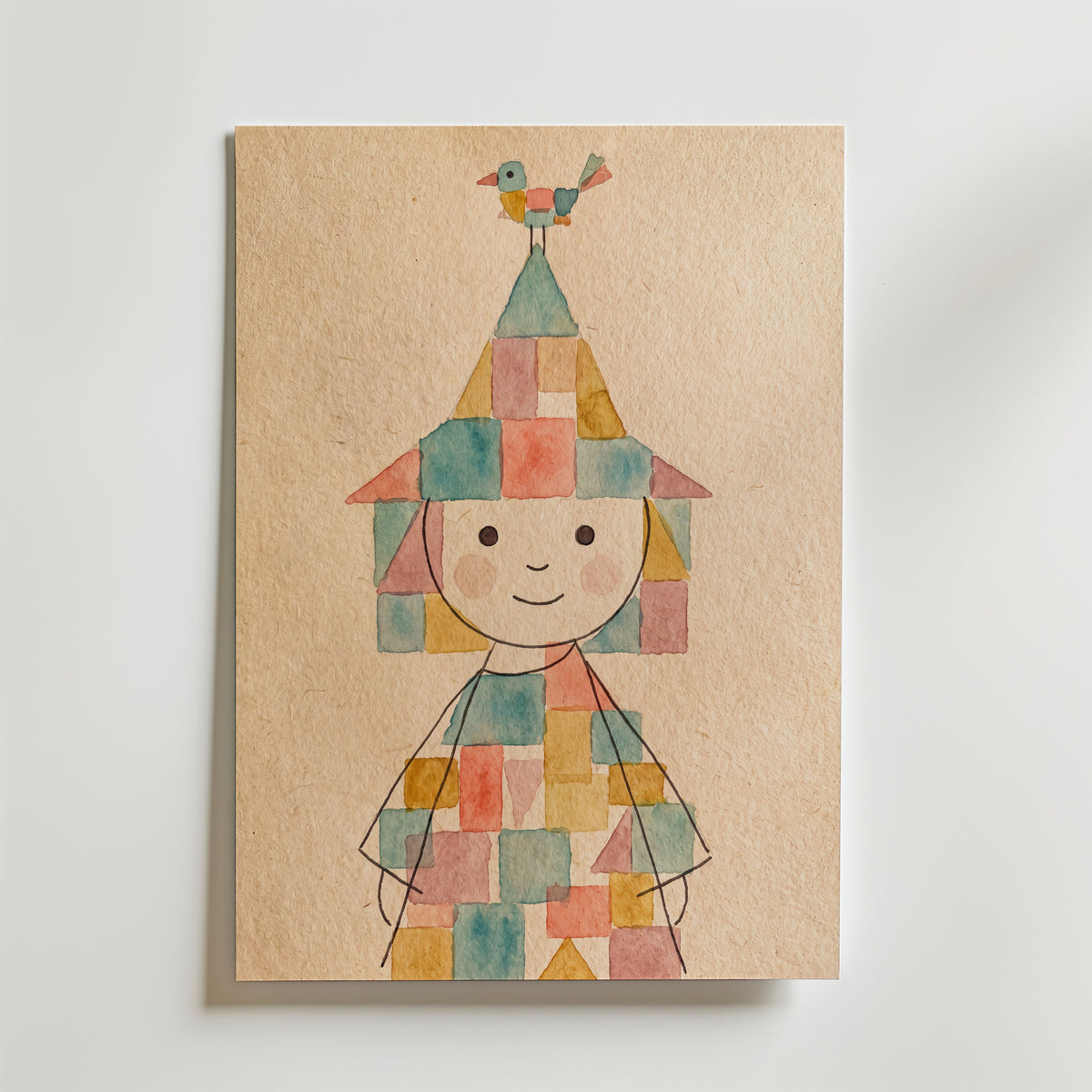 Paul Klee Girl in a Tall Hat Poster – canvas utan passepartout