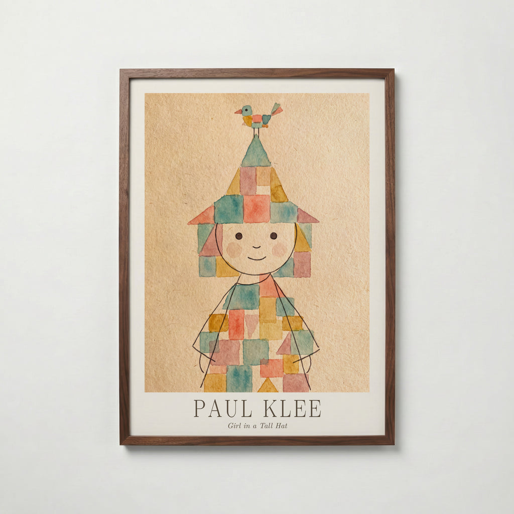 Paul Klee Girl in a Tall Hat Poster – valnötsram