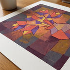 Paul Klee Glowing Vase Poster – närbild på papper