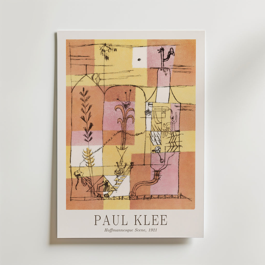 Paul Klee Hoffmannesque Scene 1921 Poster – med passepartout